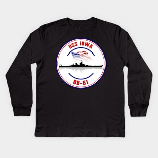 USS Iowa BB-61 Kids Long Sleeve T-Shirt